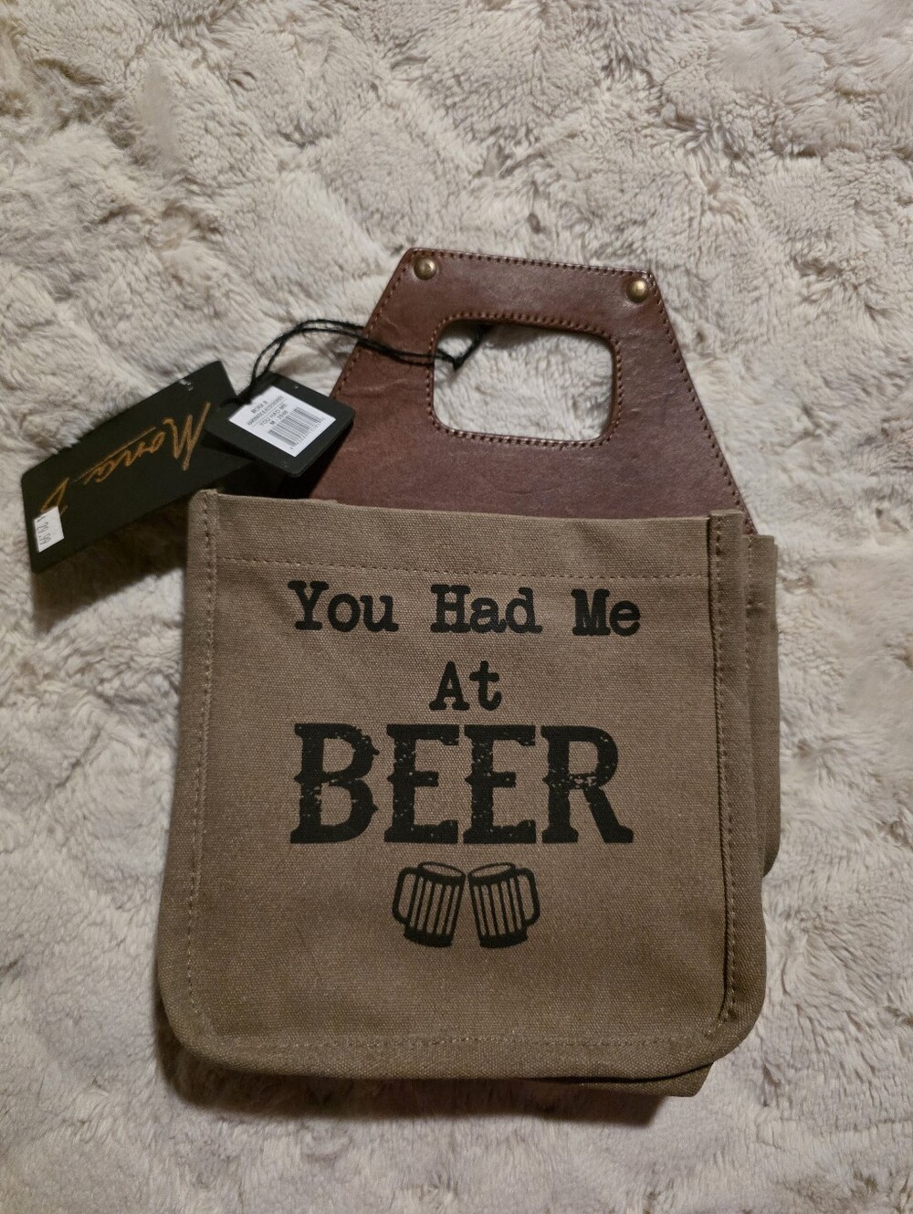 Mona B Canvas Beer Caddy Holder 6-Pack & More